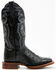 Dan Post Women's Embroidered Ostrich Western Boots - Broad Square Toe, Black, hi-res
