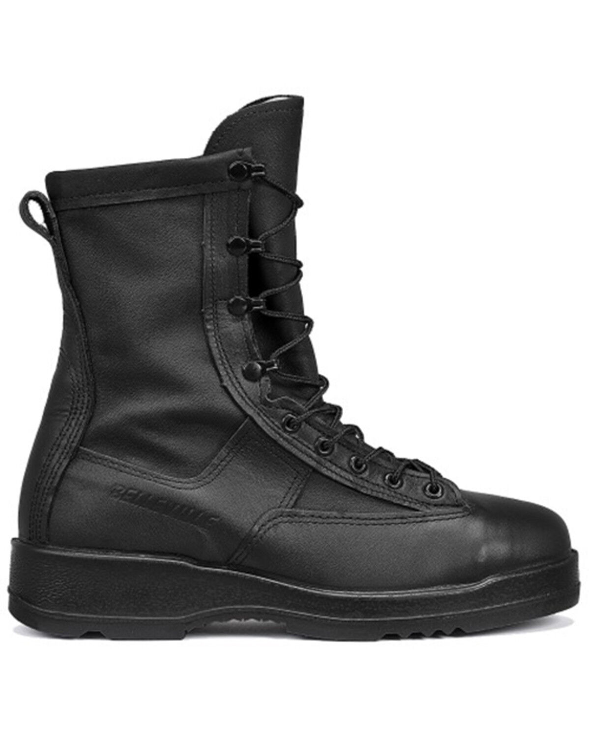 Image #2 - Belleville Men's 8" 200g Insulated Waterproof Military Work Boots - Steel Toe, Black, hi-res