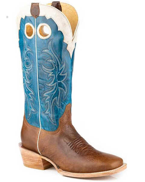 Image #1 - Roper Men's Ride Em' Cowboy Western Boots - Square Toe, Brown, hi-res