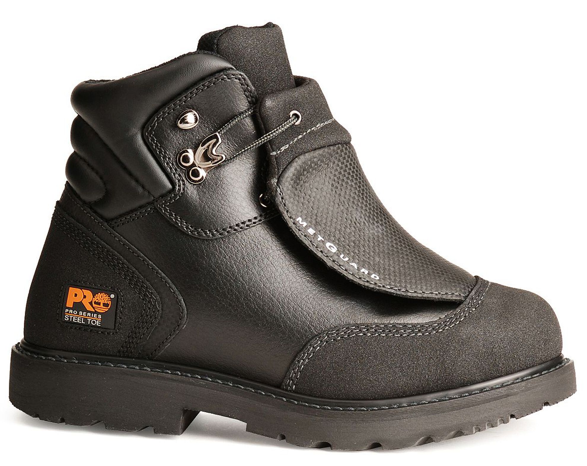 Image #3 - Timberland PRO 6" Met Guard Work Boots - Steel Toe, Black, hi-res