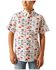 Image #1 - Ariat Boys' Desert Print Short Sleeve Button-Down Western Shirt, White, hi-res