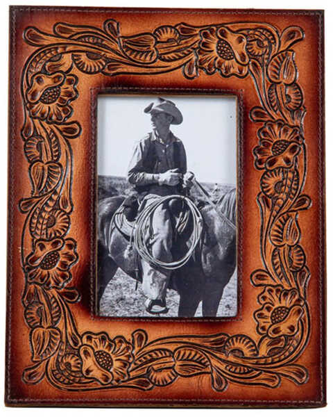Myra Bag This Moment in Time Hand Tooled Photo Frame , Brown, hi-res