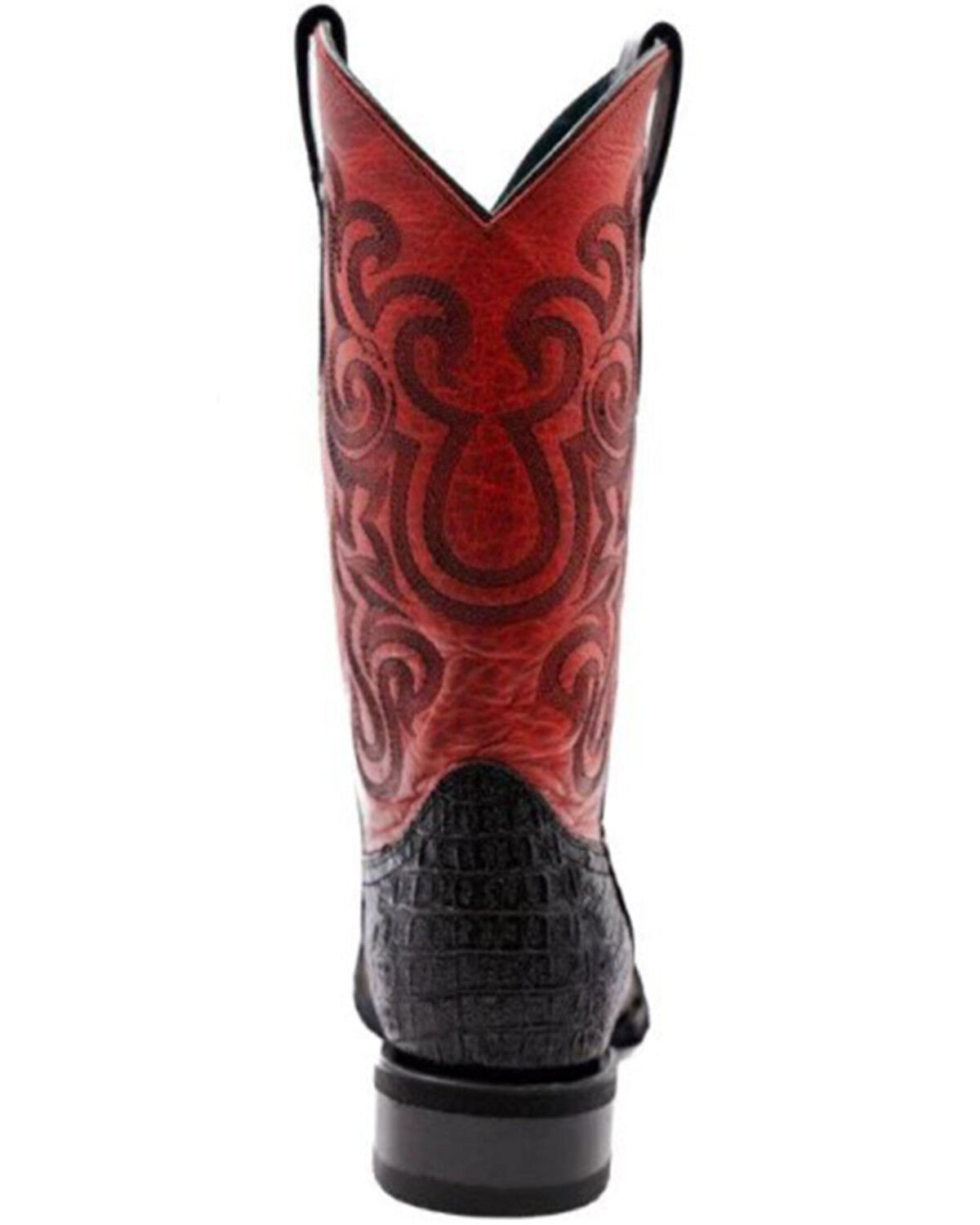 Image #5 - Ferrini Men's Crocodile Print Western Boots - Broad Square Toe, Black, hi-res
