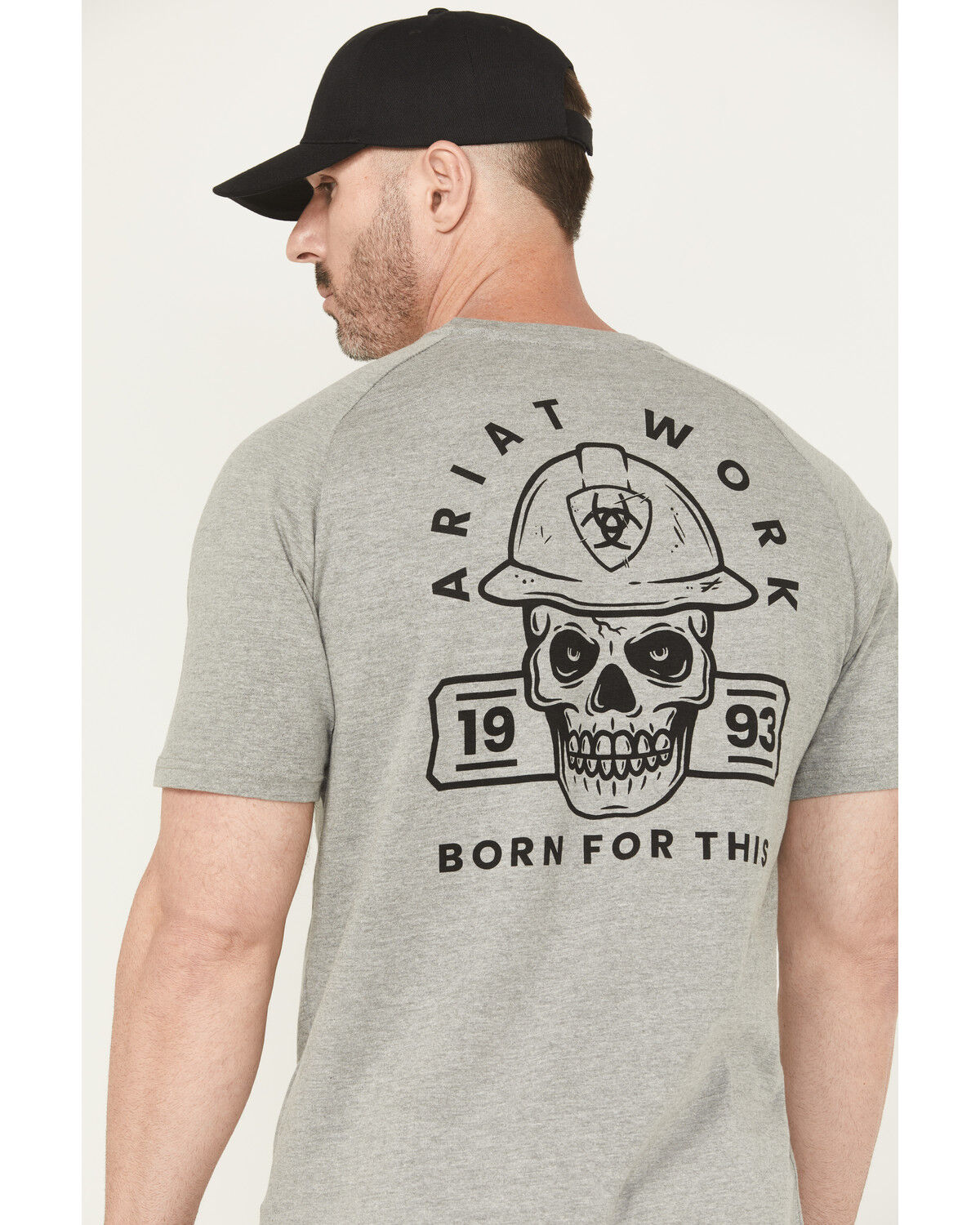 Image #4 - Ariat Men's Rebar Cotton Strong Hardhead Short Sleeve Work T-Shirt, Grey, hi-res
