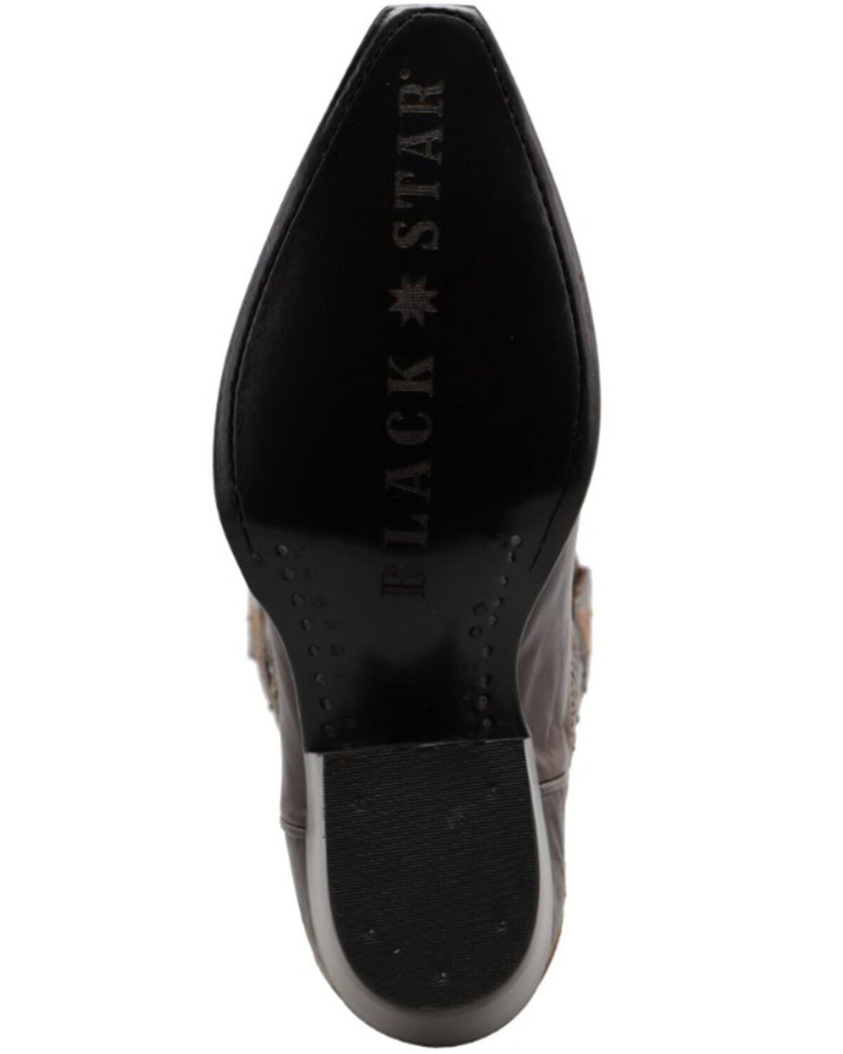 Image #7 - Black Star Women's Lockhart Embroidered Leather Western Boot - Snip Toe, Brown, hi-res