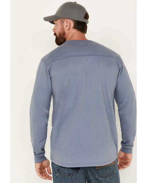 Image #4 - Cody James Men's FR Long Sleeve Pocket Graphic Work T-Shirt , Medium Blue, hi-res