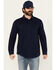Image #1 - Brothers and Sons Men's Wheeler Solid Long Sleeve Button-Down Western Shirt, Navy, hi-res