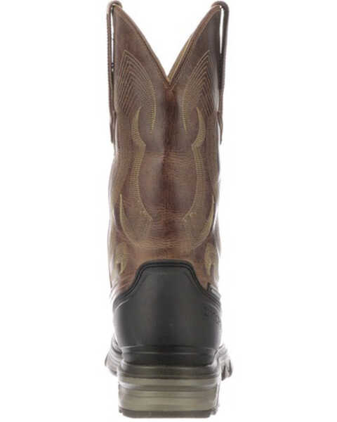 Image #4 - Lucchese Men's Performance Molded Western Work Boots - Composite Toe, Brown, hi-res