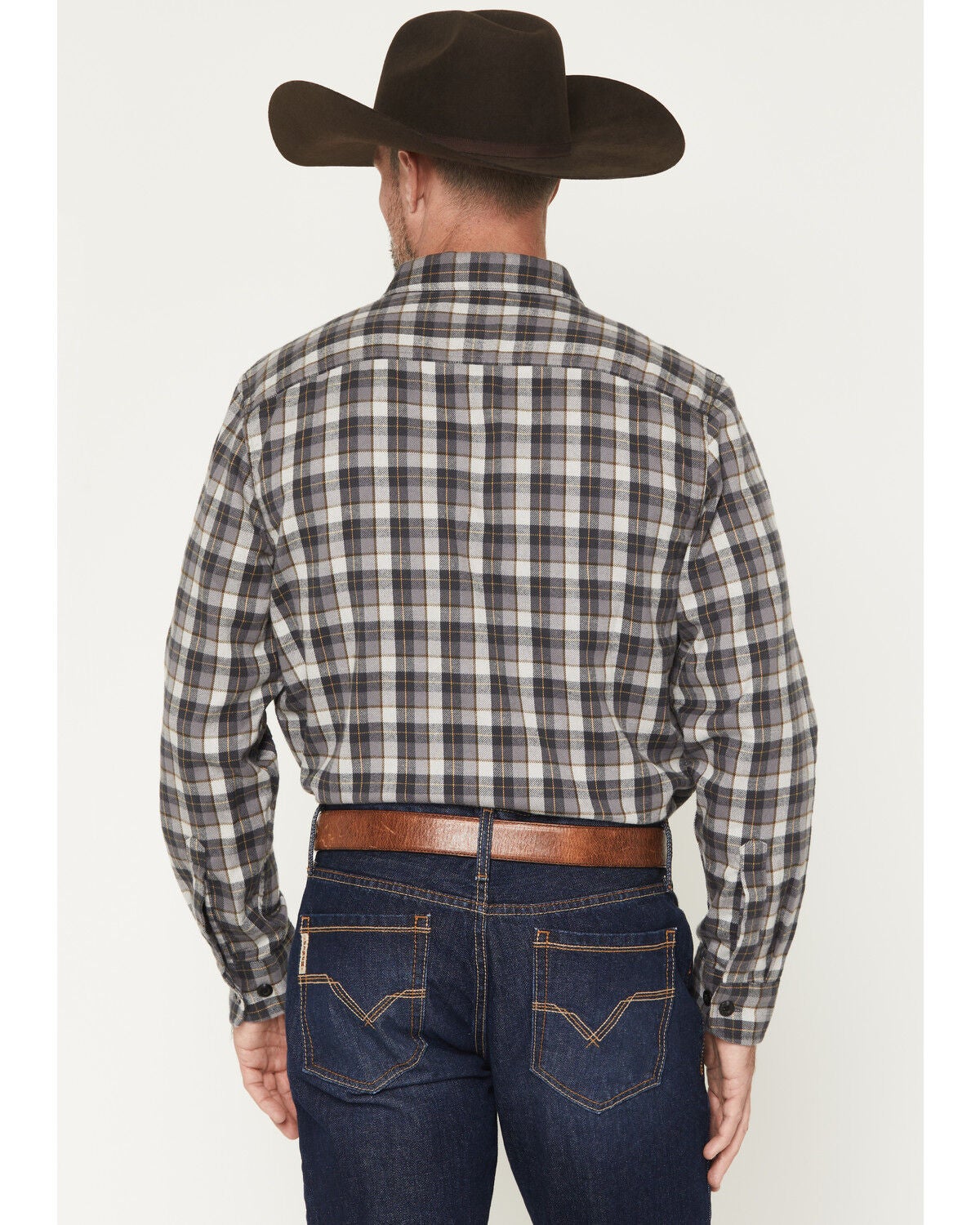 Image #4 - Pendleton Men's Burnside Plaid Print Long Sleeve Button-Down Flannel Shirt, Grey, hi-res