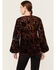 Image #4 - Shyanne Women's Burnout Velvet Peasant Lace-Up Top, Black, hi-res