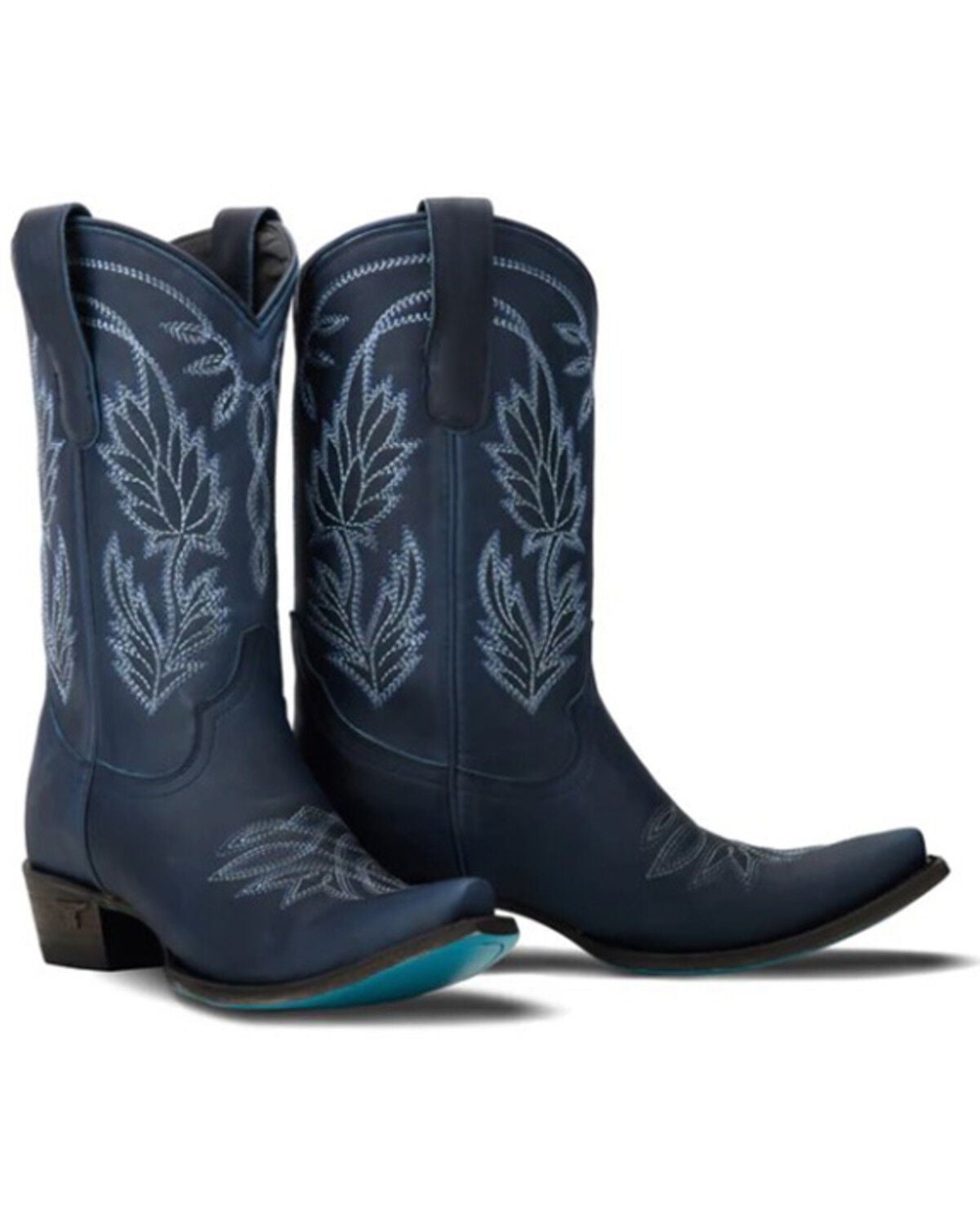 Lane Women's Sandaga Midi Western Boots - Snip Toe, Navy, hi-res