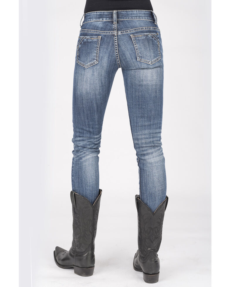 Stetson Women's 503 Pixie Stix Fit Skinny Straight Jeans, Blue, hi-res