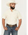Image #1 - Ariat Men's VentTEK Solid Outbound Short Sleeve Button-Down Shirt, Peach, hi-res