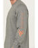 Image #3 - Hawx Men's Logo Long Sleeve Knit Work T-Shirt, Heather Grey, hi-res