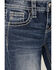 Image #4 - Miss Me Girls' Medium Wash Mid Rise Sequin Butterfly Skinny Jeans, Blue, hi-res