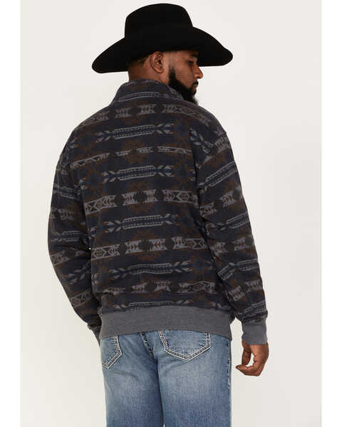 Image #4 - Ariat Men's Overdyed Southwesten Sweatshirt, Steel Blue, hi-res