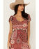 Image #2 - Shyanne Women's Printed Chiffon Short Sleeve Maxi Dress, Rust Copper, hi-res
