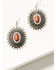 Image #1 - Shyanne Women's Canyon Sunset Red Stone Earrings, Silver, hi-res