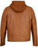 Image #2 - Milwaukee Leather Men's Zipper Front Leather Jacket w/ Removable Hood  , Tan, hi-res