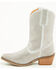 Image #3 - Dingo Little Girls' Silver Dollar Embellished Western Boots - Snip Toe, Silver, hi-res