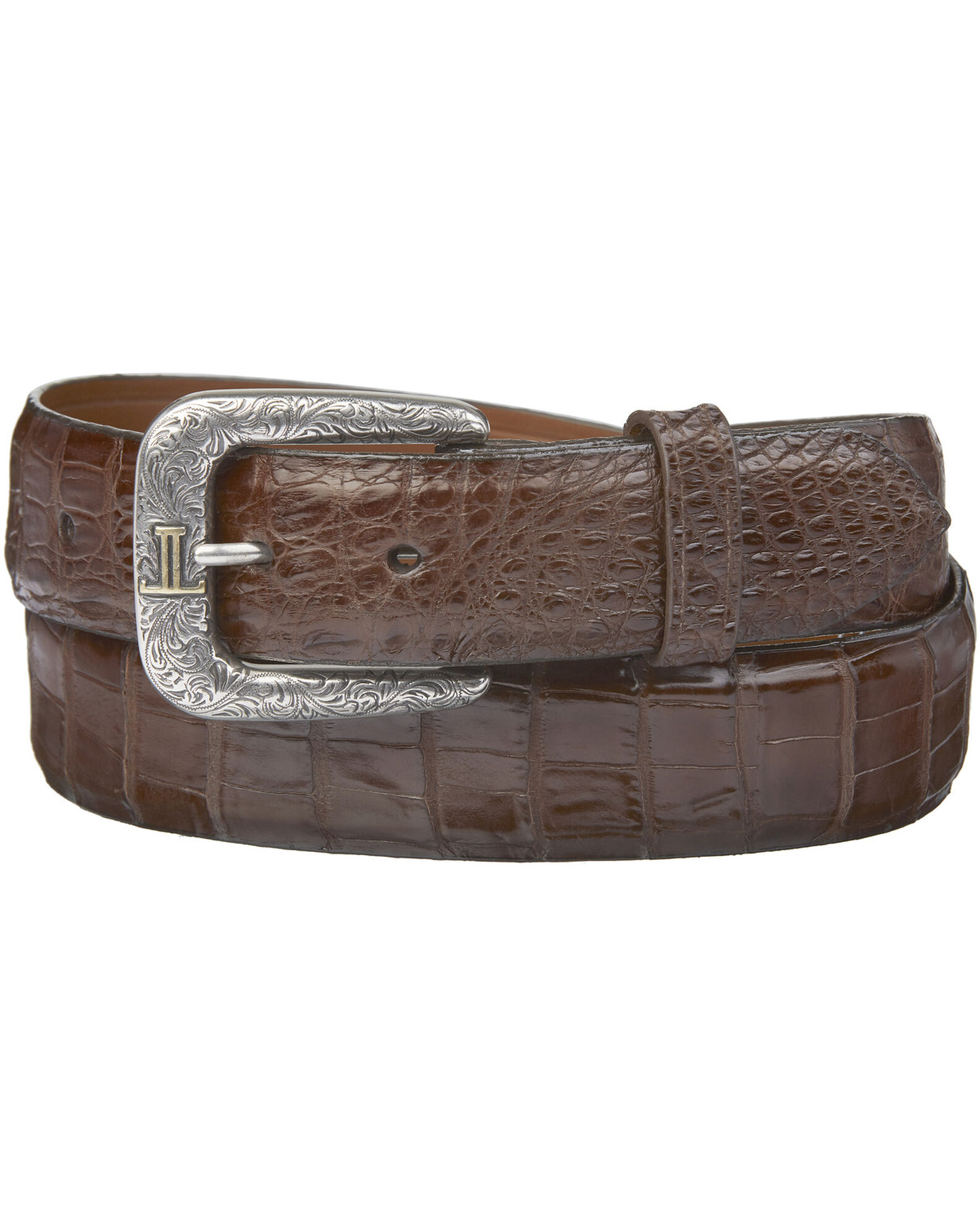 Lucchese Men s Sienna Caiman Ultra Belly Leather Belt Sheplers