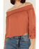 Image #3 - Shyanne Women's Embroidered Cut Out Off The Shoulder Top, Cognac, hi-res
