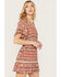 Idyllwind Women's Blossom Flutter Sleeve Smocked Dress, Maroon, hi-res
