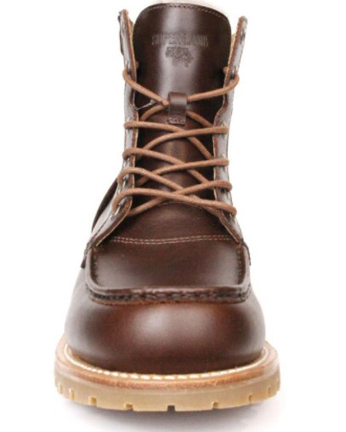Image #4 - Superlamb Men's Ibex Lacer Boots - Moc Toe, Black Cherry, hi-res