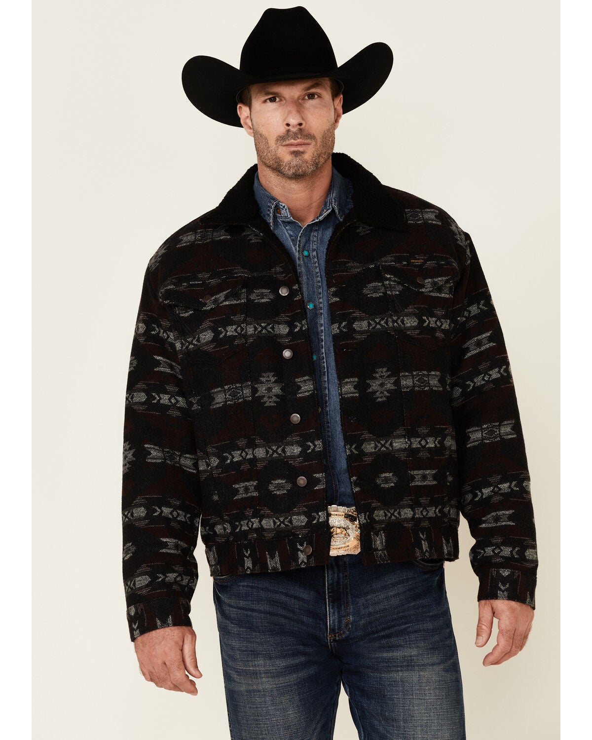 mens aztec western jacket