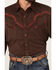 Image #3 - Scully Men's Thunderbird Embroidered Long Sleeve Pearl Snap Western Shirt, Chocolate, hi-res