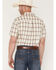 Image #4 - Cody James Men's Sunset Hour Plaid Print Short Sleeve Button-Down Stretch Western Shirt, Cream, hi-res