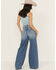 Image #3 - Ariat Women's Jazmine Medium Wash Ultra High Rise Wide Stretch Denim Jeans, Medium Wash, hi-res
