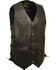 Image #1 - Milwaukee Leather Men's 10 Pocket Side Lace Vest - Tall, Black, hi-res