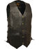 Image #1 - Milwaukee Leather Men's 10 Pocket Side Lace Vest - Tall , Black, hi-res