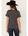 Wrangler Women's I'm Not Your Darlin' Star Logo Short Sleeve Graphic Tee, Charcoal, hi-res