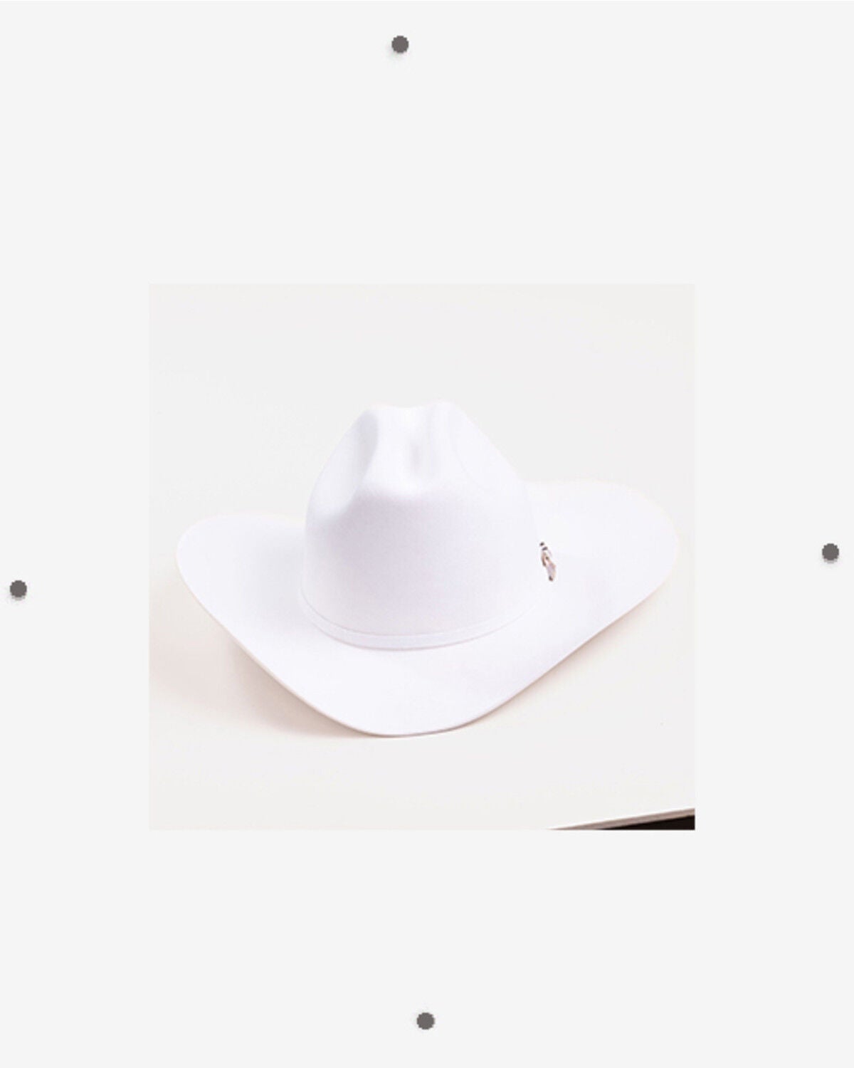 Image #3 - Larry Mahan Superior 500X Felt Cowboy Hat, White, hi-res