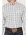 Image #3 - George Strait By Wrangler Men's Plaid Print Long Sleeve Button-Down Stretch Shirt , White, hi-res