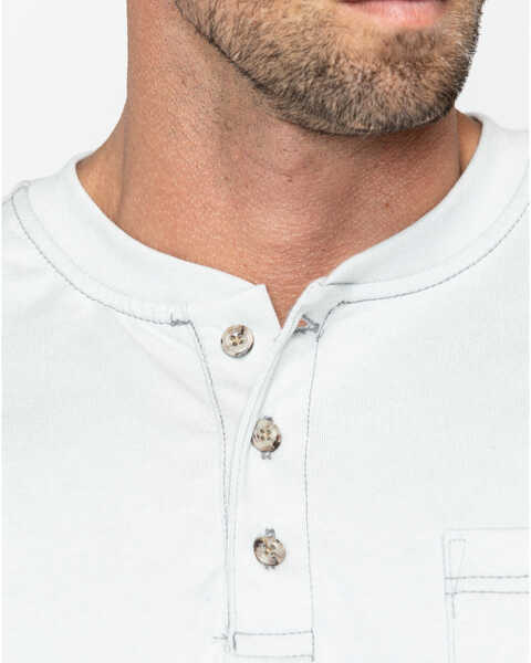 Image #4 - Carhartt Men's FR Solid Long Sleeve Work Henley Shirt - Big & Tall, Lt Grey, hi-res