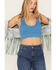 Image #3 - Fornia Women's Floral Jacquard Print Sleeveless Brami, Blue, hi-res
