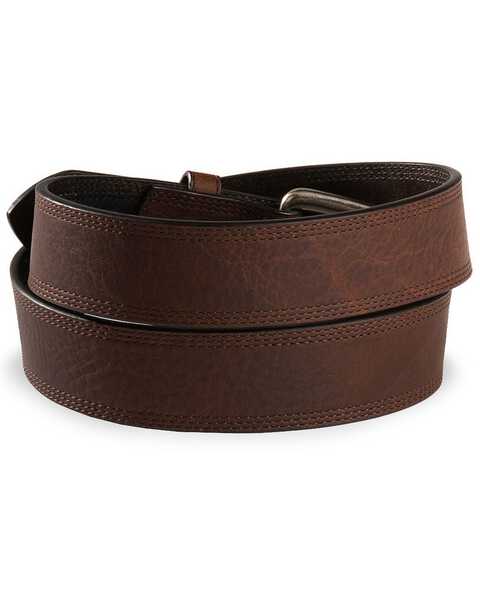 Ariat Triple Stitched Leather Belt - Reg & Big, Copper, hi-res