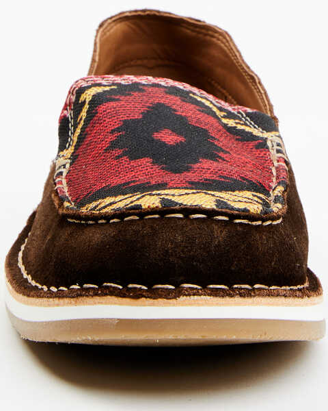 Image #4 - Myra Bag Women's Auburn Southwestern Slip-On Shoe - Moc Toe, Brown, hi-res