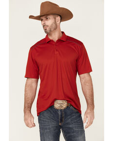 Ariat Men's Red Scooter Charger 2.0 Short Sleeve TEK Polo Shirt , Red, hi-res