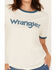 Image #3 - Wrangler Women's Logo Short Sleeve Ringer Tee, White, hi-res