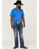 Image #2 - RANK 45® Men's Rock Solid Logo Short Sleeve Graphic T-Shirt , Royal Blue, hi-res
