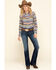 Image #6 - Ariat Women's Sunset Beauty Long Sleeve Western Shirt, Blue, hi-res
