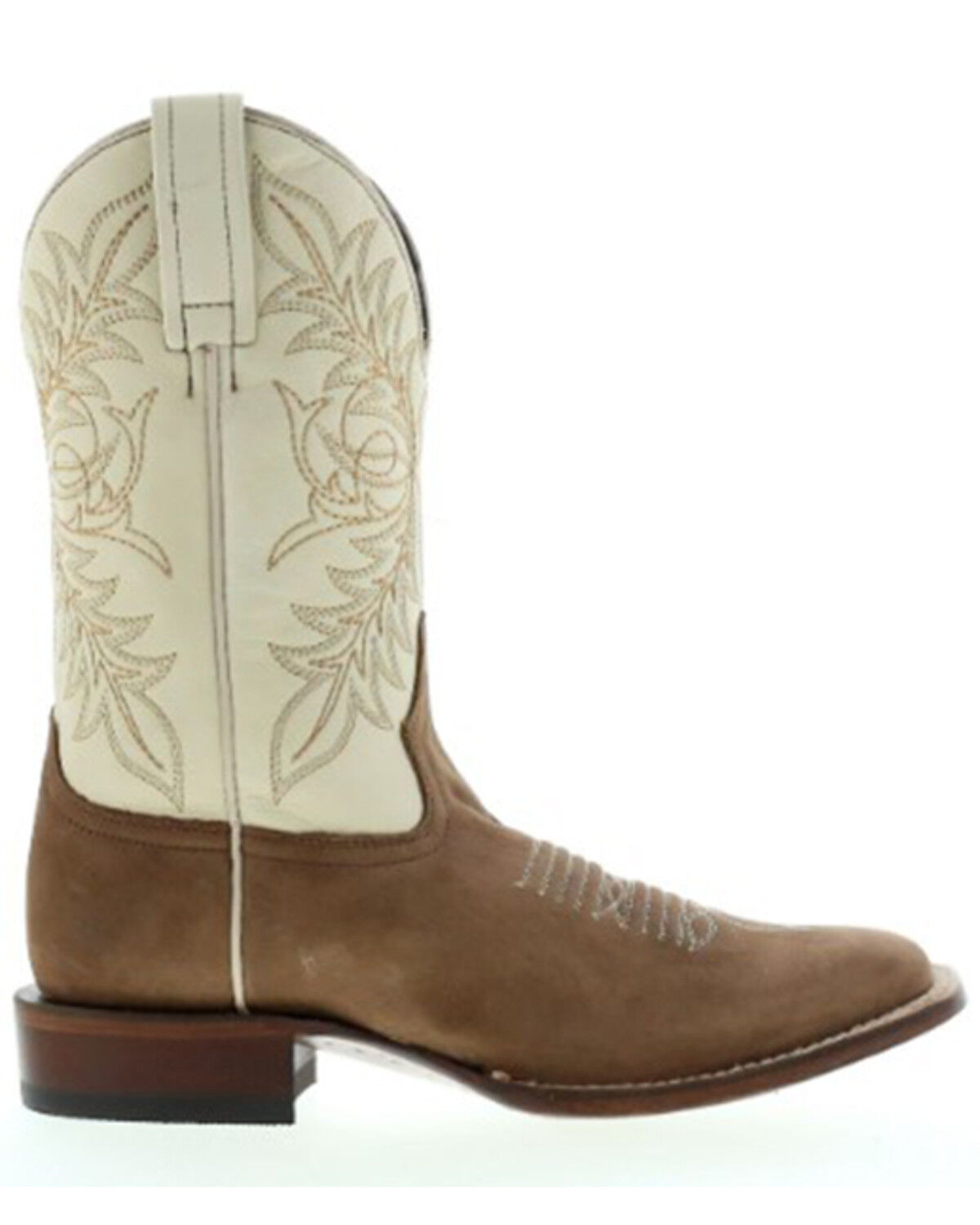 Image #2 - Botas Caborca For Liberty Black Women's Embroidered Leaf Western Boot - Broad Square Toe, Natural, hi-res
