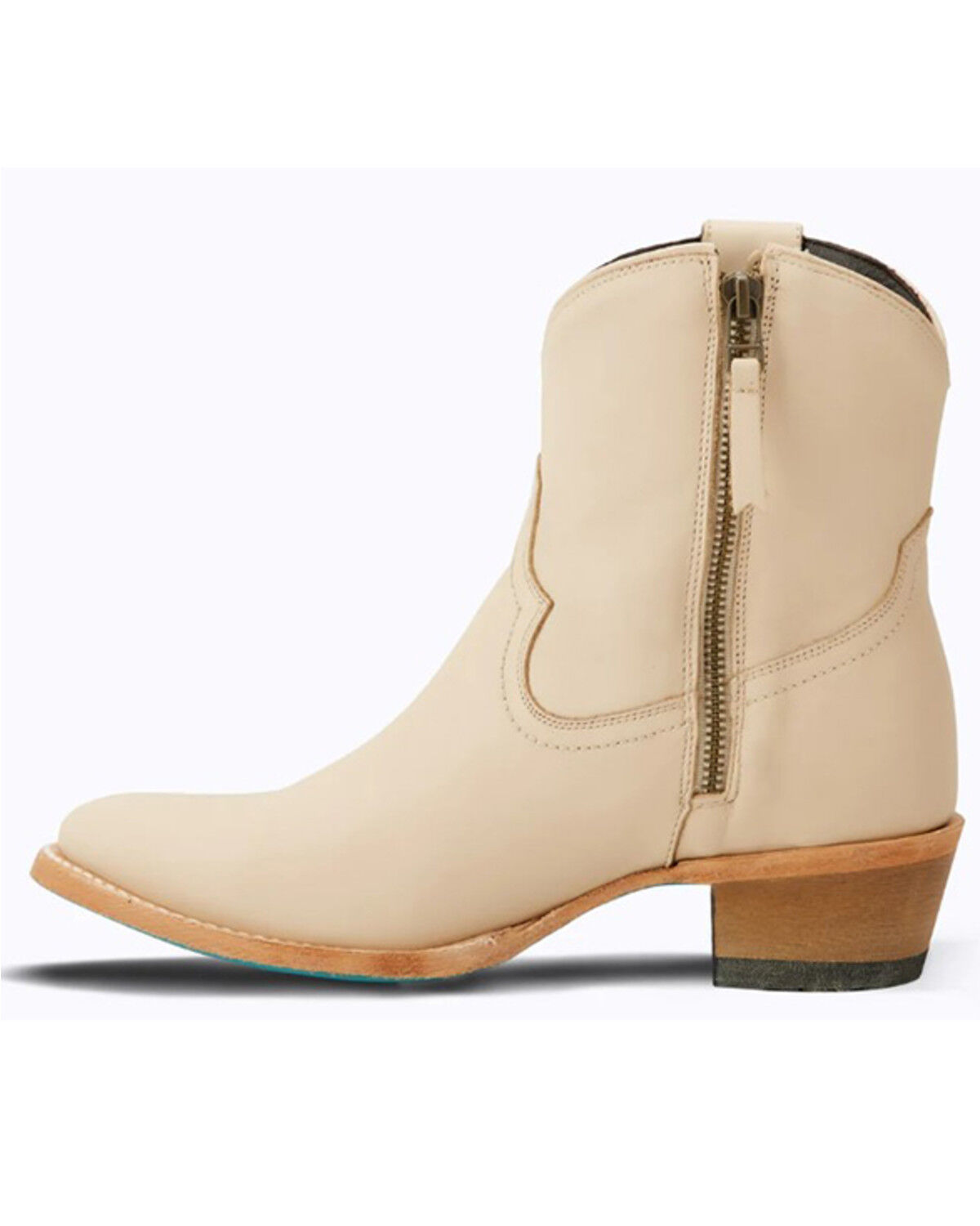 Image #3 - Lane Women's Plain Jane Booties - Round Toe, Cream, hi-res