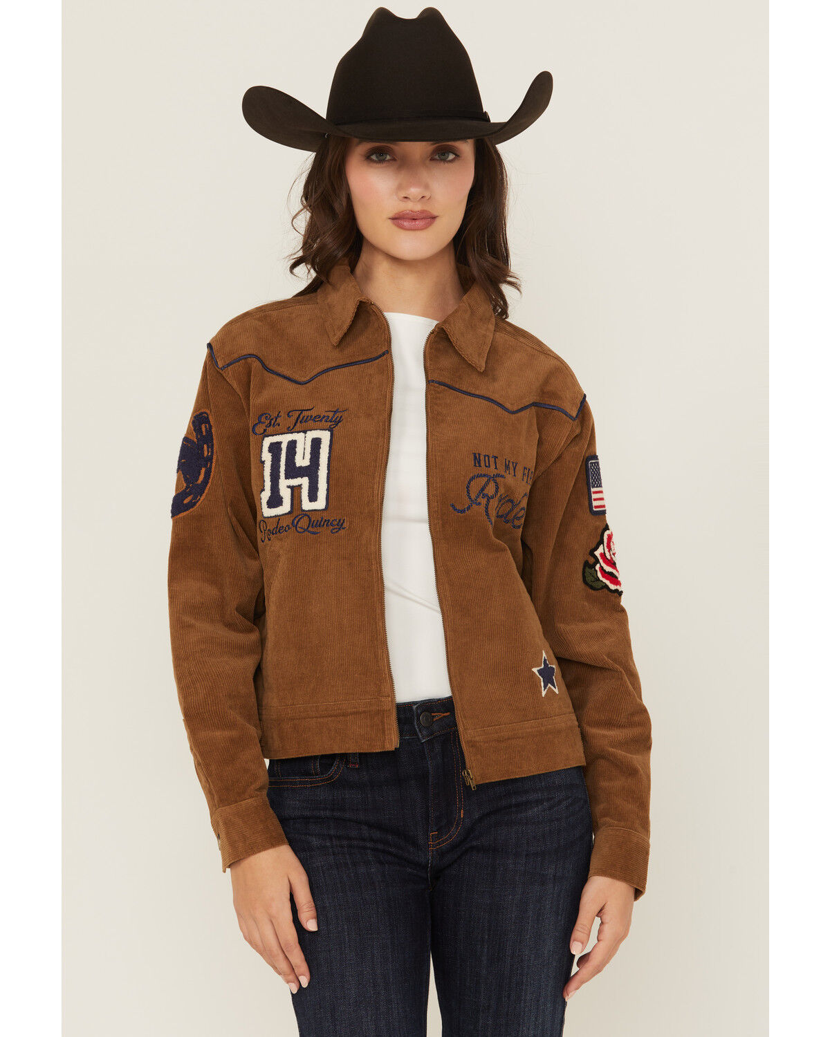 Image #1 - Rodeo Quincy Women's First Rodeo Jacket, Brown, hi-res