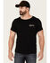 Image #1 - Moonshine Spirit Men's Acoustic Guitar Flag Graphic Short Sleeve T-Shirt, Black, hi-res