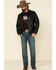 Cody James Men's Backwoods Distressed Faux Leather Moto Jacket - Tall , Black, hi-res